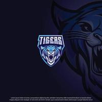 tigre mascota mejor diseño de logotipo buen uso para símbolo identidad emblema insignia marca y más vector
