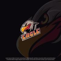 águila mascota mejor diseño de logotipo buen uso para símbolo emblema insignia de identidad y más vector