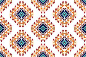 Ikat ethnic seamless pattern design. Aztec fabric carpet mandala ornaments textile decorations wallpaper. Tribal boho native ethnic turkey traditional embroidery vector background