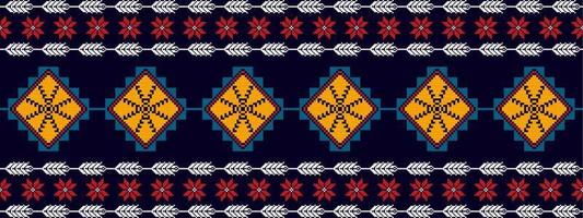 diseño de patrones sin fisuras étnicos ikat. alfombra de tela azteca adornos de mandala decoraciones textiles papel tapiz. fondo de vector de bordado tradicional de pavo étnico nativo boho tribal