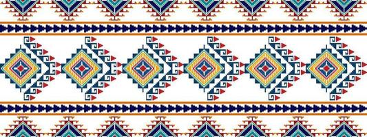 diseño de patrones sin fisuras étnicos ikat. alfombra de tela azteca adornos de mandala decoraciones textiles papel tapiz. fondo de vector de bordado tradicional de pavo étnico nativo boho tribal