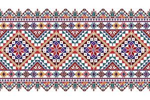 Tartreez Palestinian abstract geometric ethnic textile pattern design. Aztec fabric carpet mandala ornaments textile decorations wallpaper. Tribal boho native seamless textile traditional embroidery vector