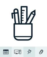 Office and Business icons with White Background vector