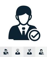 Management and Human resource icons with White Background vector