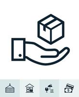 Shipping and Logistics icons with White Background vector