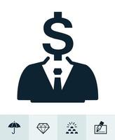 Finance icons with White Background vector