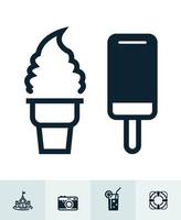 Summer and beach Icons with White Background vector