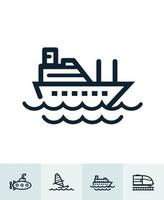 Transportation and Vehicles Icons with White Background vector