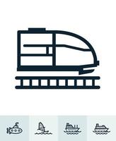 Transportation and Vehicles Icons with White Background vector