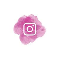 icono de logotipo de vector de instagram de acuarela