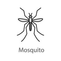 Mosquito color icon. Insect. Midge, gnat. Isolated vector illustration