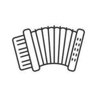 Accordion linear icon. Thin line illustration. Contour symbol. Vector isolated outline drawing