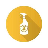 Insects repellent flat design long shadow glyph icon. Anti-cockroach spray. Vector silhouette illustration