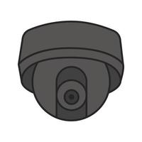 Surveillance camera color icon. Security system. Cctv. Isolated vector illustration