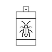 Roaches bait linear icon. Cockroach repellent spray. Pest control. Thin line illustration. Contour symbol. Vector isolated outline drawing