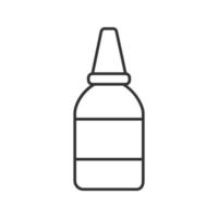 Eye or nasal drops linear icon. Thin line illustration. Contour symbol. Vector isolated outline drawing