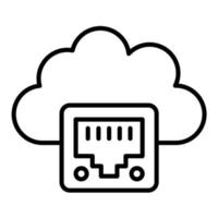 Cloud Ethernet Line Icon vector