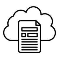 Cloud File Line Icon vector