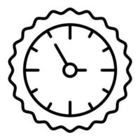 Wall Clock Line Icon vector