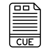 CUE Line Icon vector