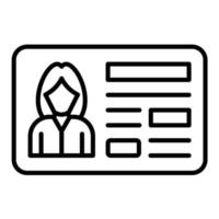Member Card Line Icon vector