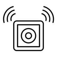 Emergency Button Line Icon vector