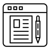 Website Blog Line Icon vector