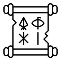 Runes Line Icon vector