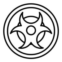 Biohazard Line Icon vector