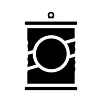 preservar contenedor glifo icono vector ilustración plana