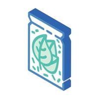 herb in bag isometric icon vector illustration