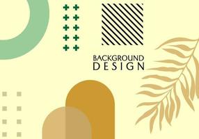 geometry vector design. aesthetic background in pastel colors with palm leaf ornaments. for cover design, website, banner