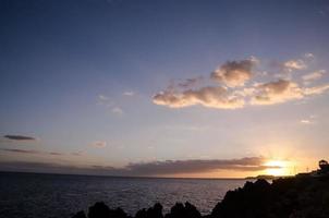 Colored Clouds at Sunset photo