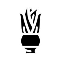 aloe domestic plant glyph icon vector illustration