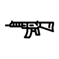 rifle arma línea icono vector ilustración