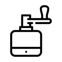 coffee grinder line icon vector illustration black