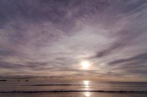 Tropical Sunset on the ocean photo