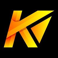k letter   logo initial gradient colorful vector