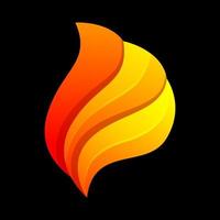 flame  colorful logo design vector