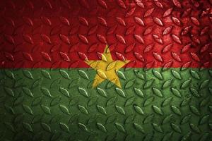 burkina flag metal texture statistic photo