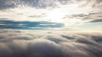 Morning Mist with Mountain ,Sunrise and sea of mis photo