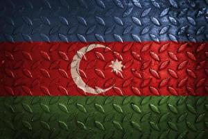 azerbaijan  flag metal texture statistic photo