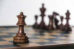 Chess on board , white background