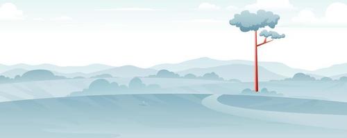 landscape with mountains. vector
