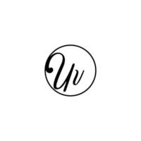 UV circle initial logo best for beauty and fashion in bold feminine concept vector