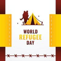 dia mundial de los refugiados vector