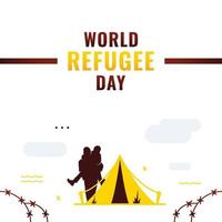 dia mundial de los refugiados vector