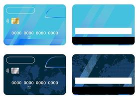 plastic bank credit cards template. Isolated vector on white background