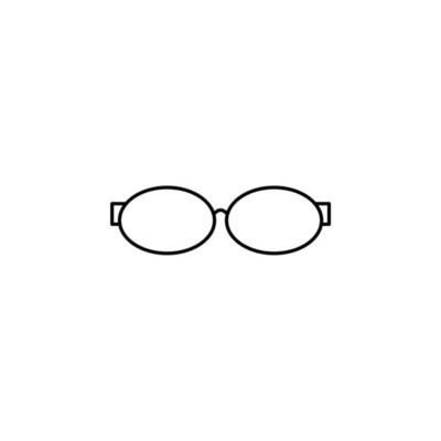 Glasses, Sunglasses, Eyeglasses, Spectacles Thin Line Icon Vector Illustration Logo Template. Suitable For Many Purposes.