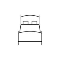 Bed, Bedroom Thin Line Icon Vector Illustration Logo Template. Suitable For Many Purposes.